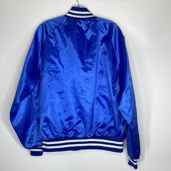 Vintage Girard Blue Satin Nylon Walker Bomber Jacket Large USA - Picture 2 of 8